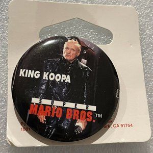 VTG  Super Mario Brothers 1993 Movie Promo Button Pin King Koopa Lance Henriksen